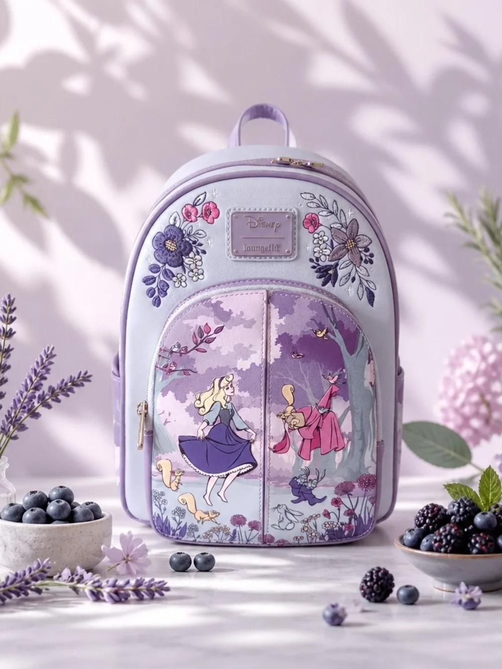 Sleeping Beauty 65th Anniversary Floral Scene Mini Backpack